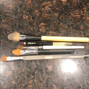 Makeup brushes, lip pencil